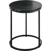 Beliani TYRELL - Bijzettafel - Zwart marmer - Marmer