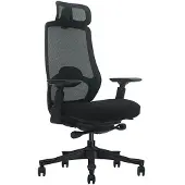 Euroseats Ferrara bureaustoel zwart (incl. hoofdsteun)