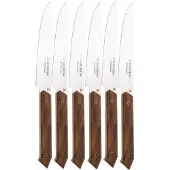 Laguiole En Aubrac Gastronome walnoothout, 6-delige steakmessenset