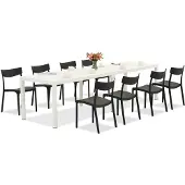BICA King Double/Provence wit/antraciet tuinmeubelset voor 8 personen