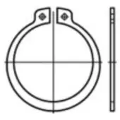 Toolcraft TO-5381478 Zekeringsringen 70 mm DIN 471 Verenstaal 50 stuk(s)