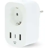 Nedis SmartLife Smart Plug met energiemeter | Max. 3680W | Wit (NL)