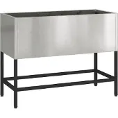 vidaXL Verhoogde Tuin Plantenbak Zilver 60 x 26 x 45 cm