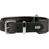 Hunter Halsband Basic kunstleer 39 mm 35 - 43 cm zwart