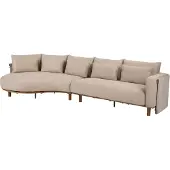 4 Seasons Outdoor Safina modulaire chaise longue loungeset 2 delig amber