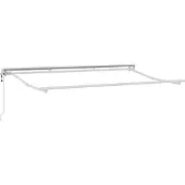 vidaXL Zonnescherm Frame Verstelbaar Wit 3,5 x 2 m Staal