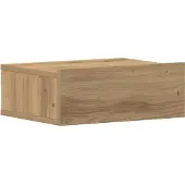 vidaXL Nachtkastje zwevend 40x32x15 cm bewerkt hout artisanaal eiken