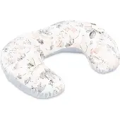 Totsy Baby Voedingskussen baby 130 cm C-vorm borstvoedingskussen Nursing Pillow – afneembare Minky hoes ergonomisch wasbaar pasgeboren zacht ademend – OEKO-TEX gecertificeerd Wilde Roos Grijs