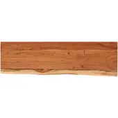 vidaXL Wandschap rechthoekig natuurlijke rand 100x30x3,8 cm acaciahout