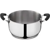 Lagostina Gioiosa, Rond, Roestvrij staal, Aluminium, Roestvrij staal, Aluminium, Zwart, Bakeliet