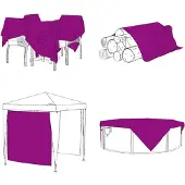 vidaXL Doorzichtig zeildoek met zeilringen 5x8 m polyethyleen