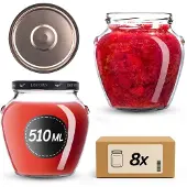Kadax Amphora Pot Ø82 510ml + Deksel Ø82 Zwart