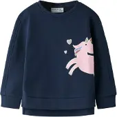 Name it Sweatshirt 'NMFBirky' navy / rosa / zilver / wit