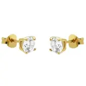 Karma Jewelry gold plated oorbellen Ø 0,5 cm female