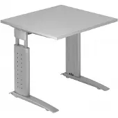 Hjh OFFICE PRO UNDA 8 S - 80 x 80 Grijs/Zilver Tafelhoogte I In hoogte verstelbaar