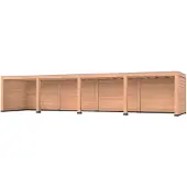 Westwood Douglas overkapping, 1200 x 300, met achterwand en twee zijwanden, Modern Plus