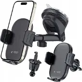 Tech-Protect Universele Autohouder Telefoon - Dashboard, Vent, Ruit - Zwart