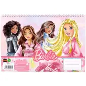 Barbie Paints A4 spiraalvormig schetsblok, 30 vellen, Babrie schetsblok, Schetsboek, , Tekenblok