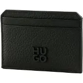 HUGO Leren Kaarthouder Nesh Cardcase Black Zwart