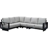 AVH-Collectie Avellino hoek loungeset 4 delig antraciet aluminium soft grey