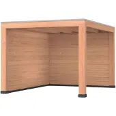 Westwood Douglas overkapping, 300 x 400, met achterwand en zijwand, Modern Plus