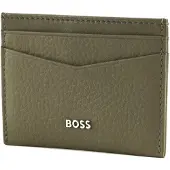 BOSS Leren kaarthouder New Crosstown Card Holder Open Brown Taupe