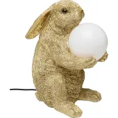 Kare Design tafellamp Sweet Rabbit, messing / goud, Woon-/ Eetkamer, Kunststof, Design, tafellamp