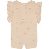 Noppies Rompertje/body beige / rood