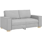 vidaXL 2-zitsbank Wolk Grijs 180x78x84 cm Stof