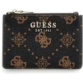 GUESS kaarthoes Carrie Logo SLG Credit Card Case Espresso Logo donkerbruin