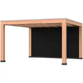 Westwood Douglas overkapping, 400 x 400, met zwarte achterwand, Modern Plus