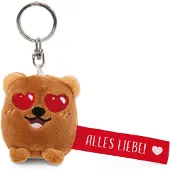 Nici sleutelhanger beer “All the best!” rood 5cm