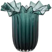 House Nordic Lykke vaas mondgeblazen glas donkergroen.