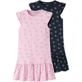 Name it Jurk 'NKFVIDA' navy / pink / rosa / wit