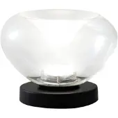 FABAS LUCE LED-tafellamp Brena, dimbaar, helder / transparant, Woon-/ Eetkamer, Glas, Modern, LED tafellamp