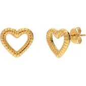 Lucardi Oorbellen 'Herz' goud