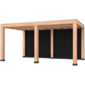 Westwood Douglas overkapping, 500 x 300, met zwarte achterwand, Modern Plus