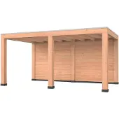 Westwood Douglas overkapping, 500 x 300, met achterwand, Modern Plus