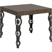 Itamoby Karamay uitschuiftafel, 90/246 x 90 cm, walnootkleur, antraciet poten