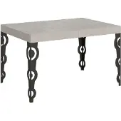 Itamoby Karamay kasjmier uittrektafel, 120/380x90 cm, met antracietkleurige poten