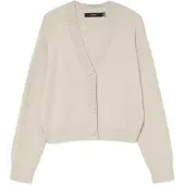 Vero Moda Vmgold art ls v-neck cardigan beige