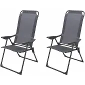 MaxxGarden Campingstoel - Verstelbaar - Aluminium - Zwart