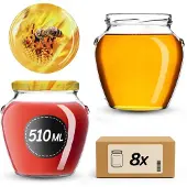 Kadax Amphora Jar fi82 510ml + lid wz15 Honey 3
