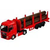Welly MAN TGX XXL Vrachtwagen met Houtaanhanger Schaal 1:64