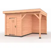 Westwood Douglas overkapping, 500 x 400, met schuur en achterwand, Comfort Plus
