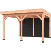 Westwood Douglas overkapping, 400 x 350, met achterwand, Comfort Plus Zwart