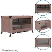 Titaniumbaby Reisbed Smart Jordan Taupe incl. bodemverhoger