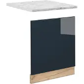 Vicco Fame-Line Keukenkasten – 60 cm, WB Marmer Donkerblauw hoogglans