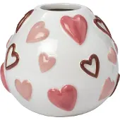 Intratuin Vaas Hart Wit / Roze D 13 H 12 Cm
