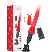 Intense Cynthia - zuignap-dildo vibrator (rood)